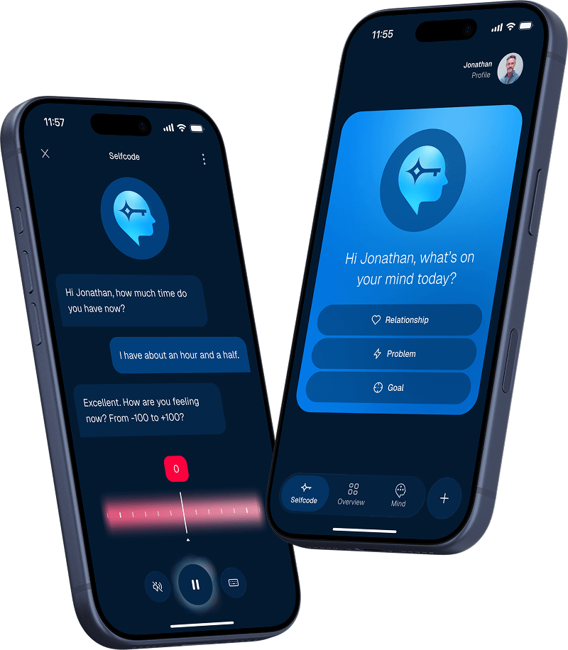 Brainapptica app shown on two smartphones